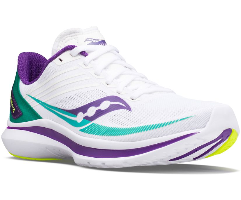 Women's Saucony Kinvara 12 Running Shoes White | Singapore 165OKIR